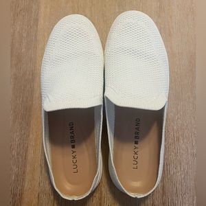 Lucky Brand Larlan Mule - white knit slide size 6